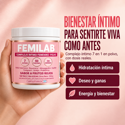 FemiLab - Complejo intimo femenino en polvo 7 en 1