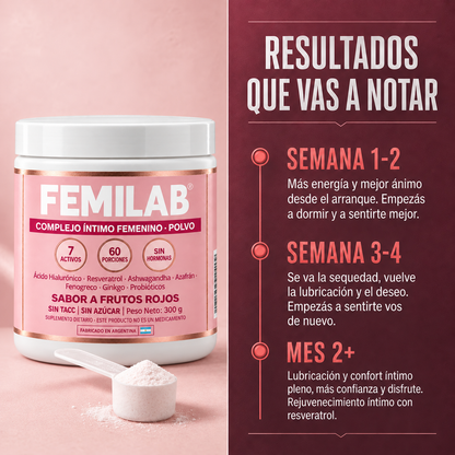 FemiLab - Complejo intimo femenino en polvo 7 en 1