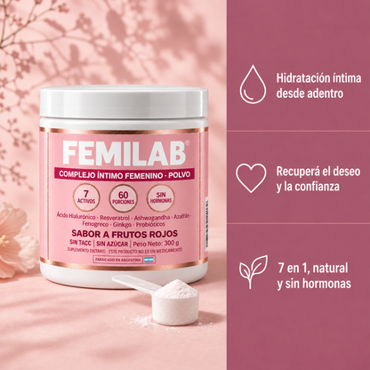 FemiLab - Complejo intimo femenino en polvo 7 en 1